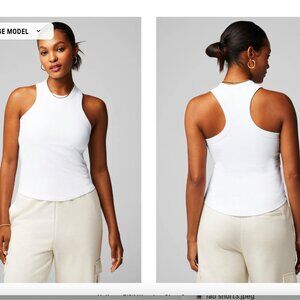 Fabletics High Neck Rib Built-In Bra Tank (NWT)